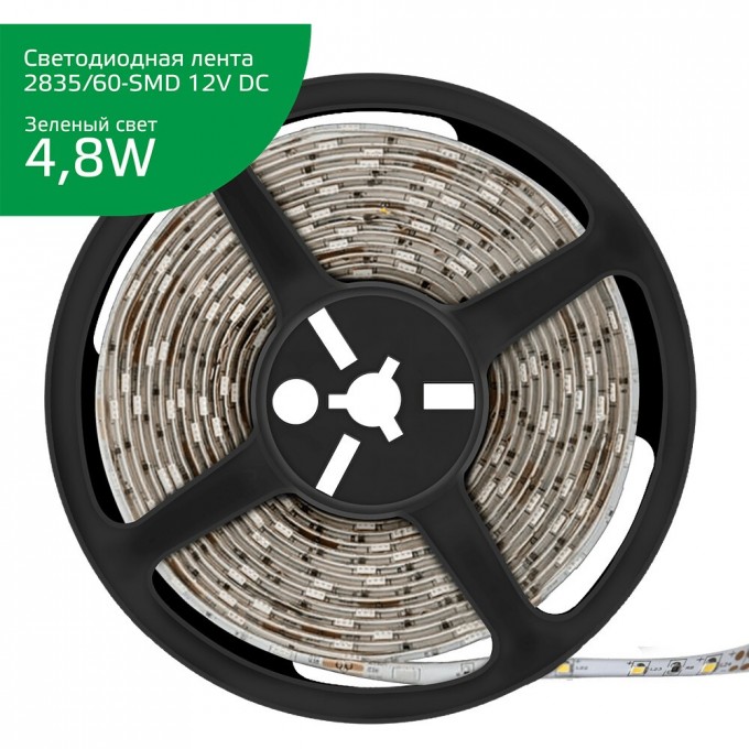 Лента GAUSS LED ELEMENTARY 2835/60-SMD 4.8W 12V DC IP20 (ZIP BAG 5 м) зеленый 355000605 Лента GAUSS LED ELEMENTARY 2835/60-SMD 4.8W 12V DC IP20 (ZIP BAG 5 м) зеленый 355000605